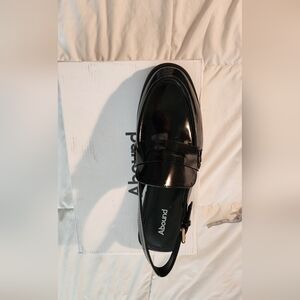 shiny Black loafer shoe